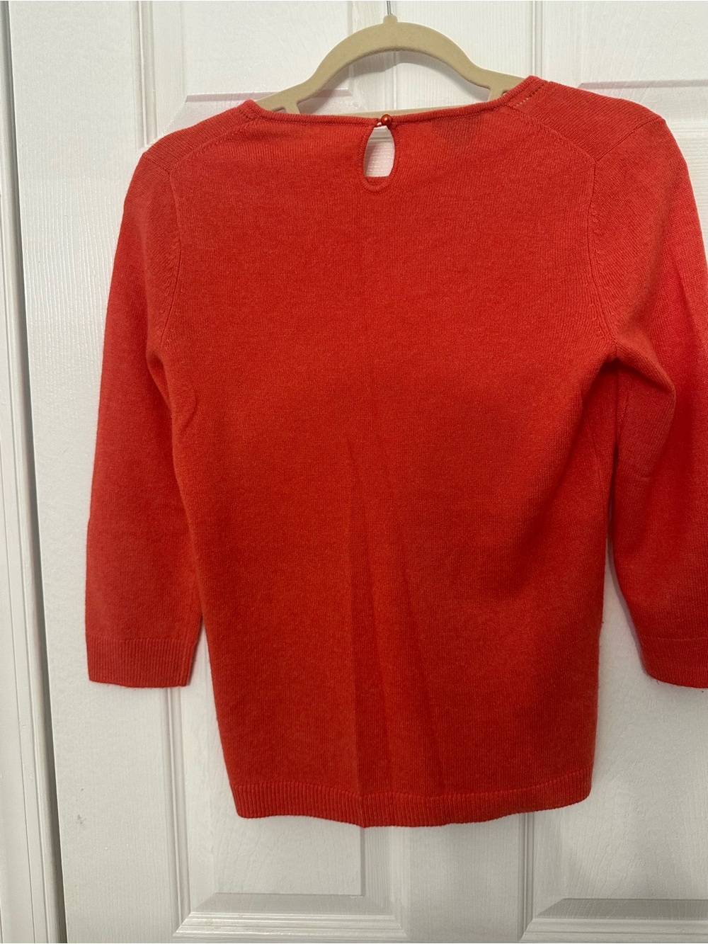 Talbots Coral-Red Crewneck Sweater - Picture 2 of 3